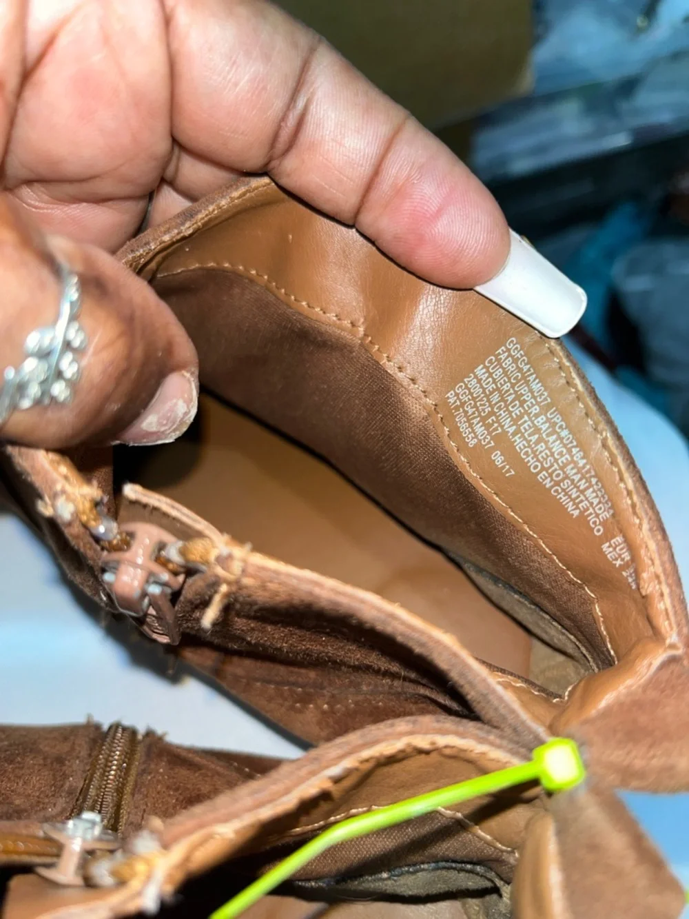 Faded Glory Brown Suede Fringe Ankle Booties - Picture 4 of 5